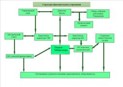 Структура образовательного учреждения и система управления
Система управления учебно-воспитательной работой, процессами стабильного функционирования, объектами жизнедеятельности в МБОУ СОШ №142 строится в соответствии с ФЗ №273 «Об образовании В РФ»  от 29.12.2012 г., Уставом МБОУ СОШ №142 и локальными актами МБОУ СОШ №142. Управление Учреждением осуществляется на основе сочетания принципов единоначалия и коллегиальности. Единоличным исполнительным органом образовательной организации является директор Учреждения.
Механизмы контроля и управления определяются Правилами внутреннего трудового распорядка, распределением функциональных обязанностей между руководителем и должностными инструкциями сотрудников школы. 
В МБОУ СОШ №142 структурным подразделением является библиотека. 
В единой структуре управления директор, заместитель директора УВР, заместитель директора ВР, руководитель ШМО, каждый из которых имеет конкретные функциональные обязанности, выстроенные по единой схеме:
- анализирует;
- планирует;
- организует, обеспечивает, осуществляет и несет ответственность;
- контролирует;
- делает выводы и вносит предложения.
Это дает возможность строить внутришкольное управление по конечным результатам, оценивая при этом:
•	качество реализации основных образовательных программ, динамику учебной успешности;
•	уровень общеучебных навыков и умений;
•	уровень воспитанности и духовно-нравственного развития;
•	состояние здоровья и здорового образа жизни.
	Для руководства педагогической деятельностью в школе создан Педагогический Совет, который
•	обсуждает и проводит выбор учебных планов, программ, учебников, форм, методов образовательного процесса и способов их реализации;
•	принимает решения о проведении переводных экзаменов в классах, их количестве и предметах, по которым экзамены проводятся в данном году;
•	организует работу по повышению квалификации педагогических работников, развитию их творческой инициативы, распространению передового педагогического опыта;
	Методический совет школы является консультативным органом по вопросам организации методической работы МБОУ СОШ №142.
Необходимость совершенствования системы управления школы диктуется изменениями в содержании управленческой деятельности руководителей образовательного учреждения. Так, внедрение нового содержания образования и новых его технологий требует усиления методической работы с учителями. Для реализации поставленных целей управляющая система школы должна обеспечить:
- целеполагание, прогнозировать результаты своей работы;
- оптимальную расстановку кадров;
- формирование у педагогов мотивации к инновационной деятельности, к работе в творческих группах;
- качественный внутришкольный контроль, который позволяет вносить своевременные коррективы в образовательный процесс и обладает стимулирующим характером. 
В управлении образовательным процессом и совершенствовании профессионального уровня педагогических работников особое место занимают ШМО. 
Невозможно добиться успеха в учебно-воспитательном процессе, не зная отношения ученика к школе, мотивов к учебе, его активность и познавательный интерес. С целью изучения данных вопросов в школе часто проводятся различные анкетирования учащихся для последующей работы классных руководителей, родителей и педагогов. 
Управление невозможно без сбора, обработки и хранения информации. Школа имеет свой собственный школьный сайт, электронную почту, что увеличивает степень прозрачности и открытости представленных данных. Информационные технологии используются педагогическим коллективом и администрацией в контрольно-аналитической деятельности, прогнозировании, аттестации педагогических кадров. 
Администрация школы активно использует технологию управления по результатам, которая позволяет выйти на качественно новый подход к процедуре анализа результативности педагогической деятельности. 
Основные формы координации деятельности управления образовательного учреждения:
1.	Педагогический совет – 1 раз в четверть;
2.	Заседания методического совета – 1 раз в четверть;
3.	Заседания школьных методических объединений – 1 раз в четверть;
4.	Заседания методических объединений классных руководителей – 1 раз в четверть

Коллегиальные органы управления в МБОУ СОШ №142:
1)	Общее собрание работников Учреждения собирается по мере надобности, но не реже 1 раза в год,  принимает (согласует) локальные нормативные акты Учреждения, относящиеся к компетенции Общего собрания работников Учреждения; обсуждает и выносит рекомендации к принятию проекта коллективного договора, правил внутреннего трудового распорядка в Учреждении; рассматривает вопросы охраны и безопасности условий труда работников, охраны жизни и здоровья участников образовательных отношений; определяет порядок и условия предоставления социальных гарантий и льгот в пределах компетенции Учреждения.
2)	Управляющий совет Учреждения состоит из представителей всех участников образовательных отношений: педагогических работников Учреждения, (по четыре человека от методического объединения), обучающихся уровня среднего общего образования; родителей (законных представителей) учащихся всех уровней общего образования. К компетенции Управляющего совета Учреждения относится: 
- консолидация предложений и запросов участников образовательных отношений в разработке и реализации программы развития Учреждения;
- определение основных направлений развития Учреждения; 
- контроль соблюдения нормативно закрепленных требований к условиям организации образовательной деятельности в Учреждении; 
- рассмотрение вопросов повышения эффективности финансово-экономической деятельности Учреждения; 
- контроль целевого расходования финансовых средств Учреждения; 
- распределение стимулирующей части фонда оплаты труда работников Учреждения; 
- развитие сетевого взаимодействия Учреждения с другими образовательными учреждениями и учреждениями и организациями, осуществляющими образовательные функции в других отраслях; 
- принятие (согласование) локальных актов Учреждения, отнесенных к компетенции Управляющего совета Учреждения; 
- обсуждение и рекомендация на утверждении директора Учреждения программы предоставления Учреждением дополнительных образовательных услуг;
- обсуждение и (или) принятие требований к одежде учащихся Учреждения - обеспечение общественного участия в развитии системы управления качеством образования в Учреждении; 
- обеспечение общественного участия в организации и проведении промежуточной аттестации учащихся; 
- представление в государственных и муниципальных органах, осуществляющих управление в сфере образования, в производственных, коммерческих, общественных и иных организациях интересы Учреждения, а также интересы учащихся, обеспечивая их социальную и правовую защиту.
